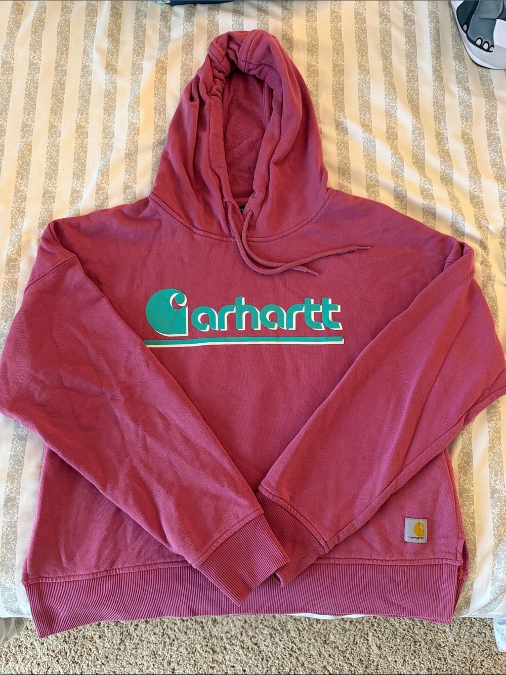 Carhartt Women's Raspberry Pink Logo Hoodie